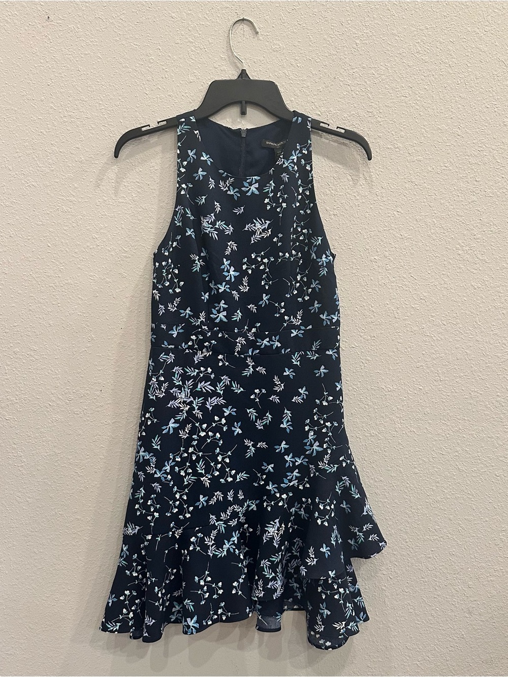 Banana Republic Floral Sheath Dress Navy Blue Size 0